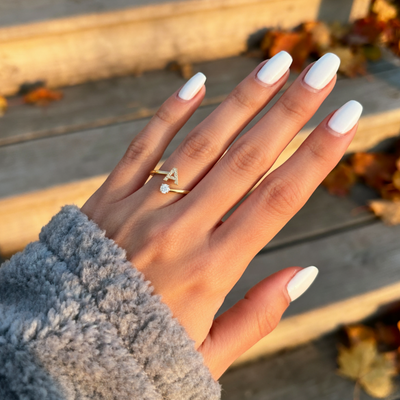 Anillo Ajustable con Inicial "Clásico"